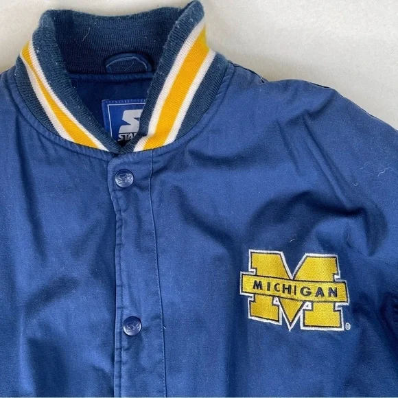Vintage 90s Starter Michigan Wolverines Jacket XL